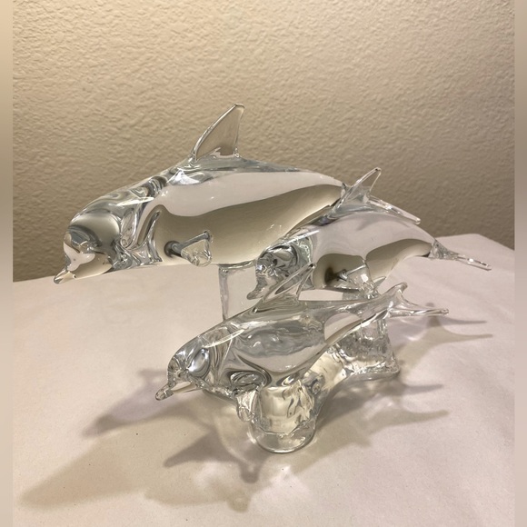 MURANO DOLFIN SCULPTURE LARGE HEAVY ZERO FLAWS GORGEOUS - Picture 2 of 15